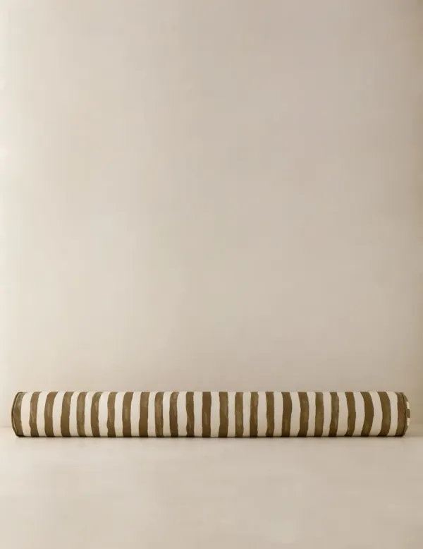 Painterly Stripe Linen Long Bolster Pillow by Sarah Sherman Samuel