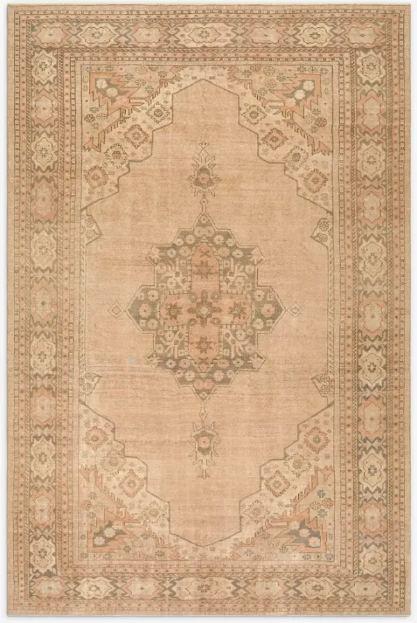 Vintage Turkish Hand-Knotted Wool Rug No. 414 7' x 10'6"