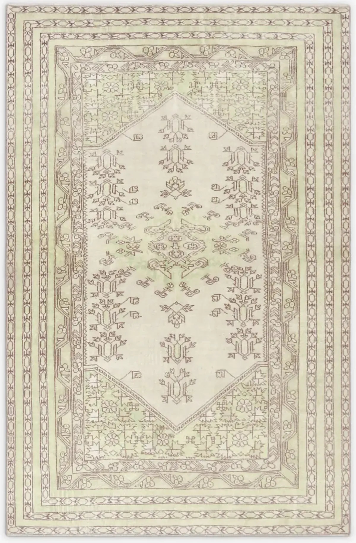 Vintage Turkish Hand-Knotted Wool Rug No. 421 4'8" x 7'