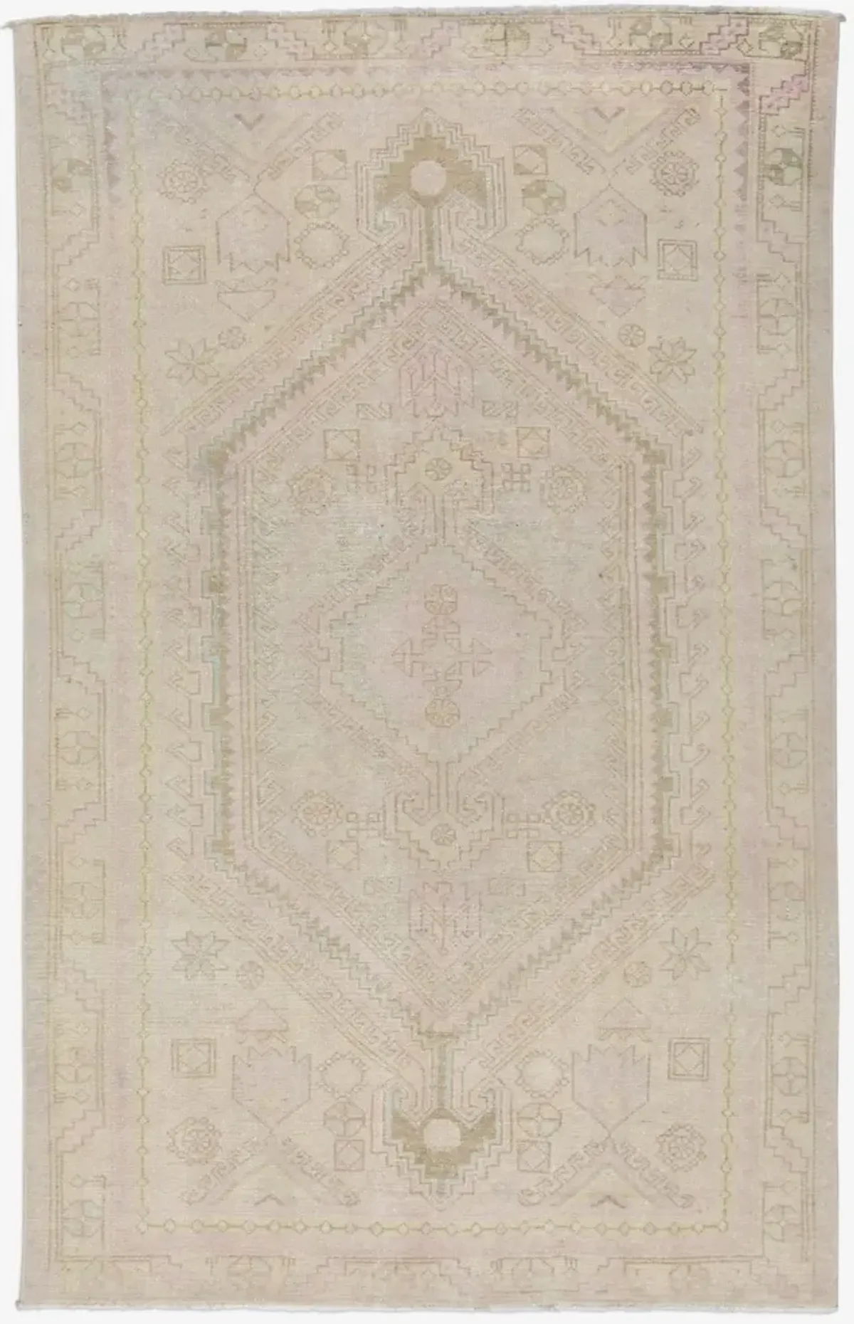 Vintage Turkish Hand-Knotted Wool Rug No. 426 4'7" x 7'1"