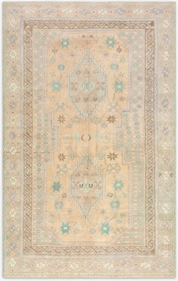 Vintage Turkish Hand-Knotted Wool Rug No. 428 4'8" x 7'5"