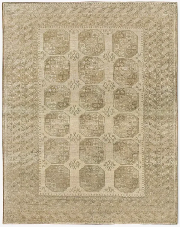 Vintage Turkish Hand-Knotted Wool Rug No. 444, 7'5" x 9'10"