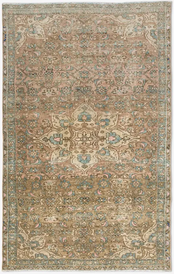 Vintage Turkish Hand-Knotted Wool Rug No. 445, 3'8" x 6'4"