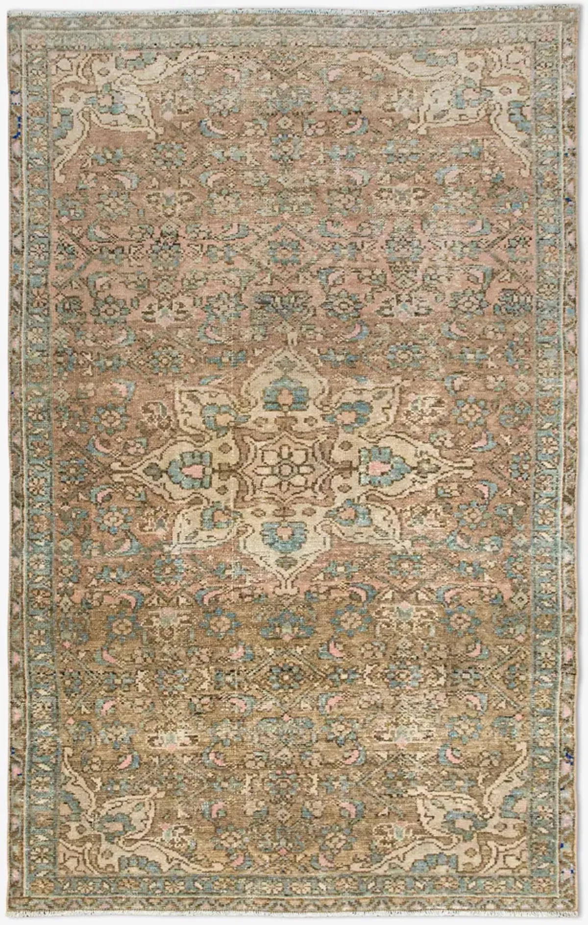 Vintage Turkish Hand-Knotted Wool Rug No. 445 3'8" x 6'4"