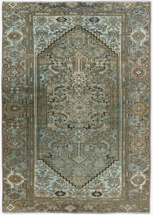 Vintage Turkish Hand-Knotted Wool Rug No. 447 3'11" x 6'3"