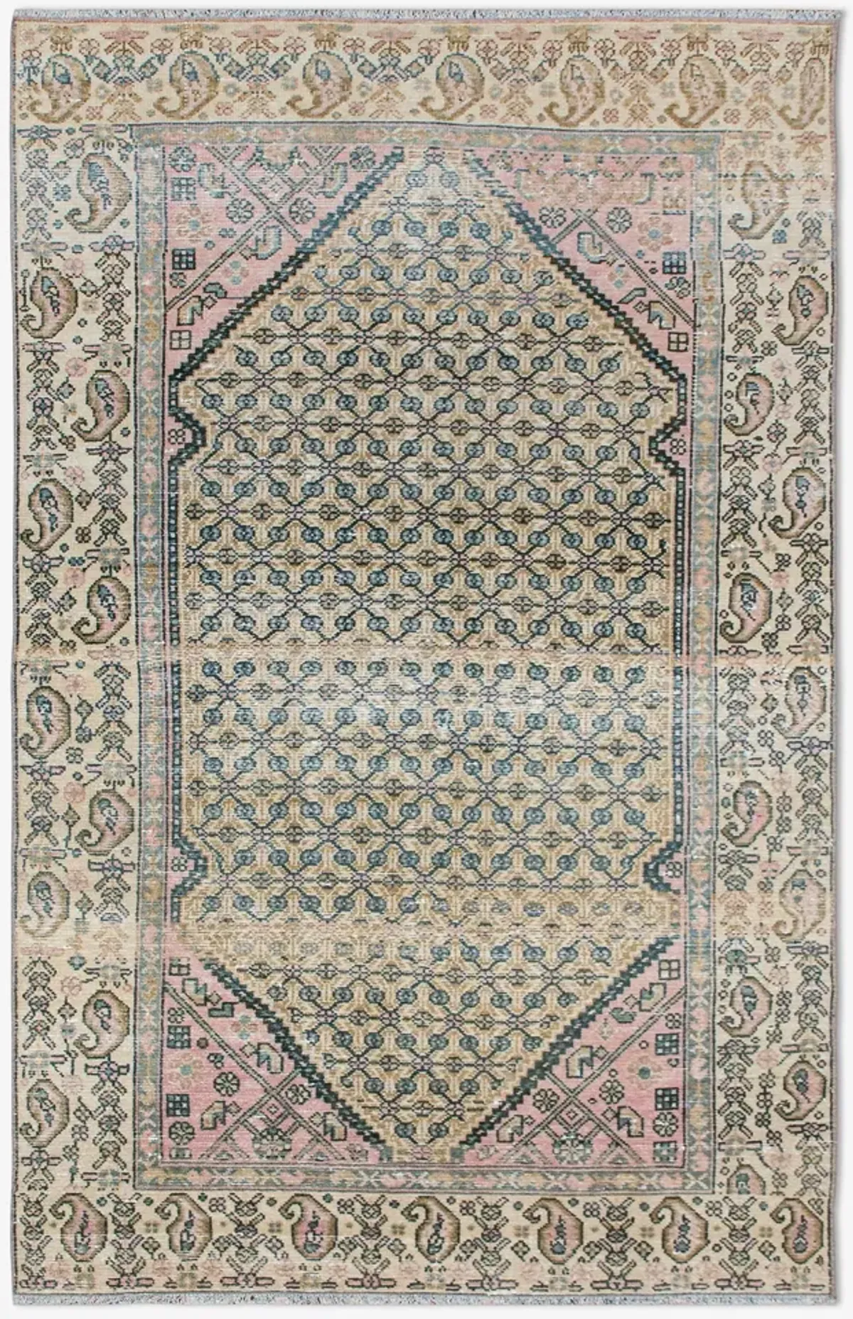 Vintage Turkish Hand-Knotted Wool Rug No. 449 3'10" x 6'7"