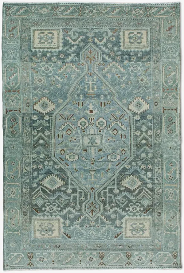 Vintage Turkish Hand-Knotted Wool Rug No. 451, 4'3" x 6'8"