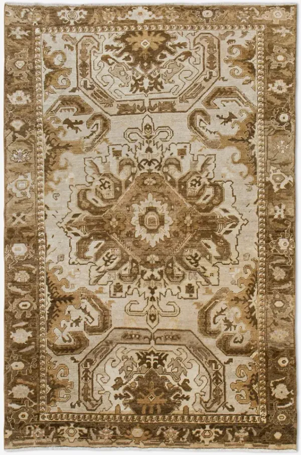 Vintage Turkish Hand-Knotted Wool Rug No. 455 5'3" x 7'9"