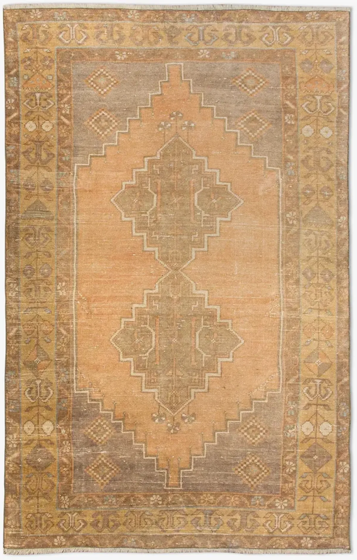 Vintage Turkish Hand-Knotted Wool Rug No. 457 3'5" x 6'1"