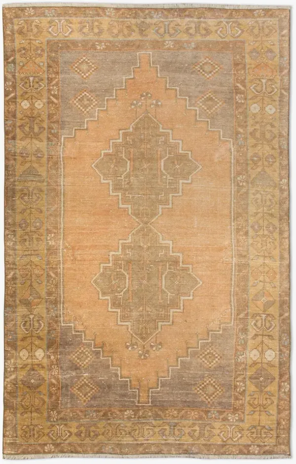 Vintage Turkish Hand-Knotted Wool Rug No. 457 3'5" x 6'1"