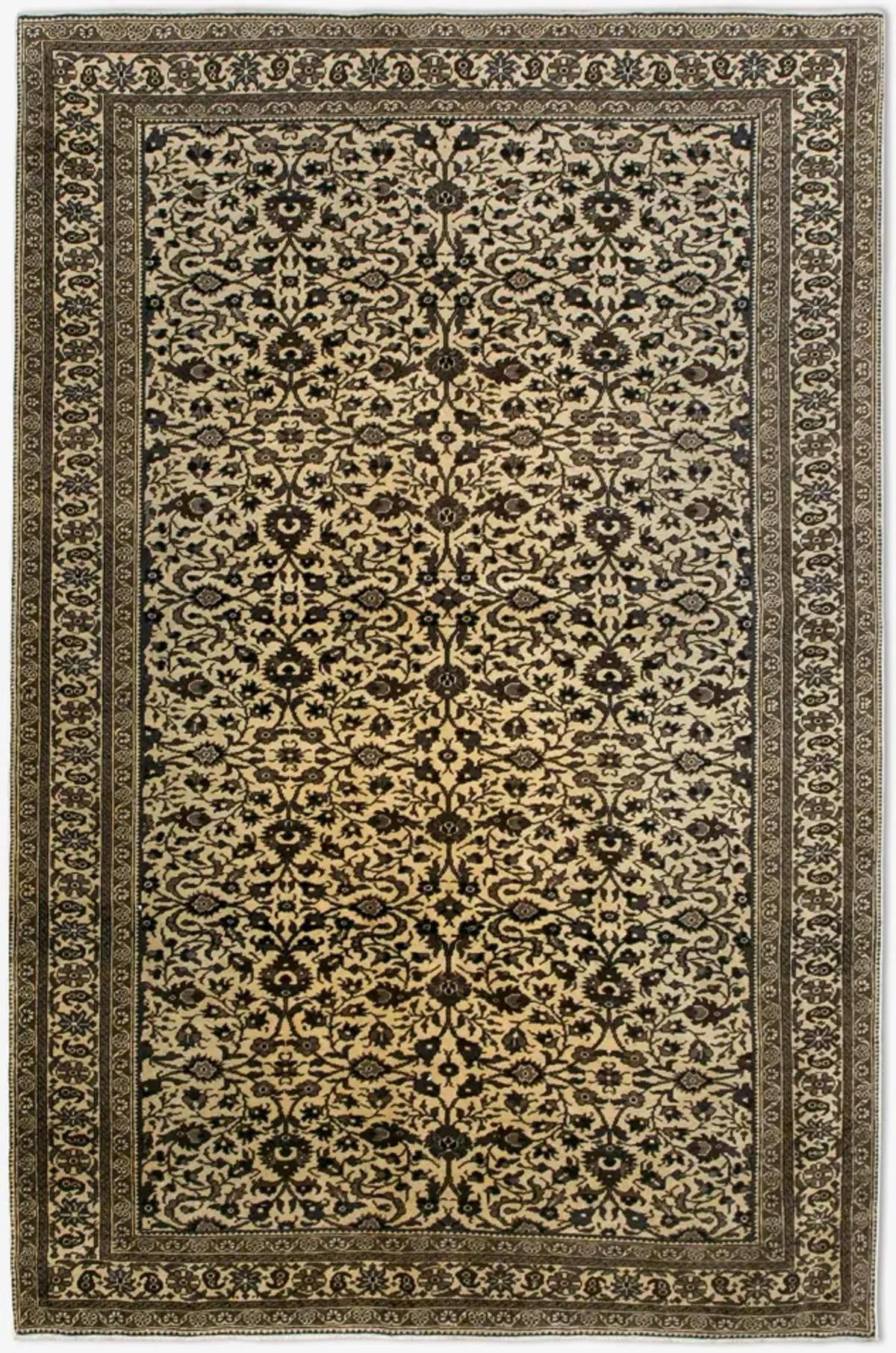 Vintage Turkish Hand-Knotted Wool Rug No. 458, 4'11" x 7'3"