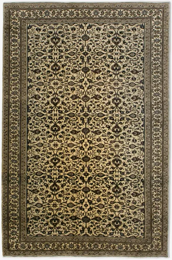 Vintage Turkish Hand-Knotted Wool Rug No. 458, 4'11" x 7'3"