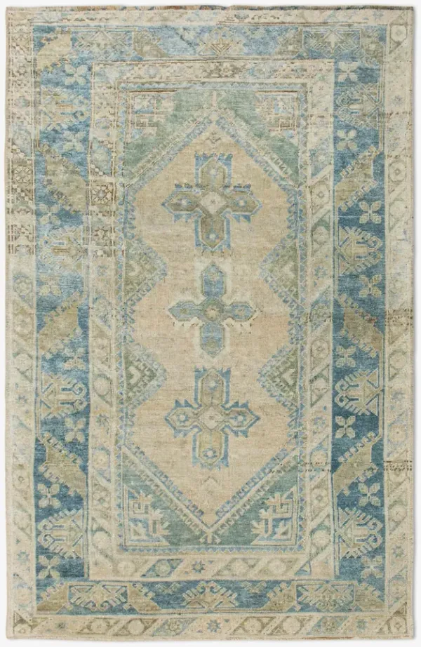 Vintage Turkish Hand-Knotted Wool Rug No. 459, 4'4" x 6'7"