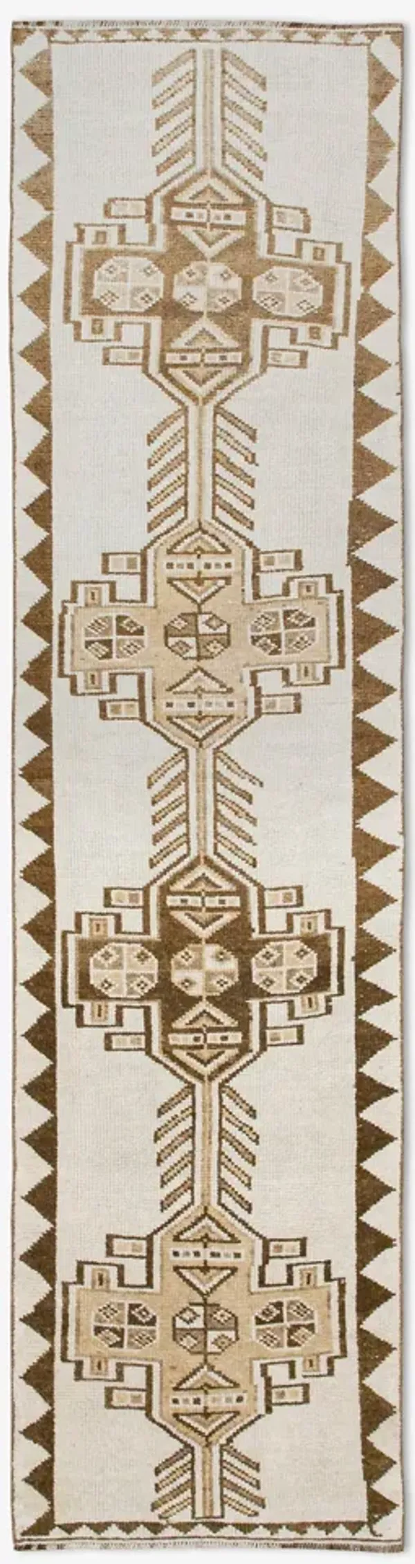 Vintage Turkish Hand-Knotted Wool Runner Rug No. 243 2'9" x 12'6"