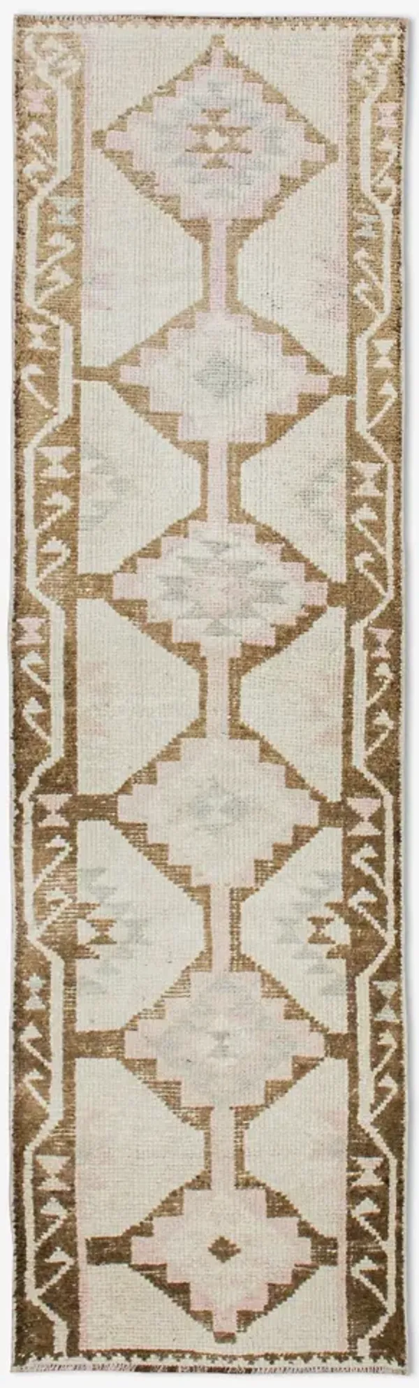 Vintage Turkish Hand-Knotted Wool Runner Rug No. 244 2'12" x 10'12"
