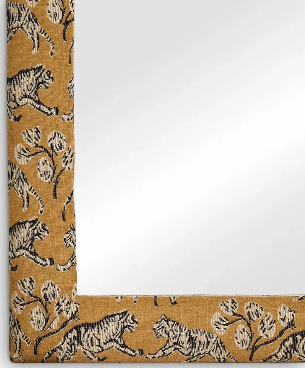 Tiger Upholstered Mantel Mirror by Sarah Sherman Samuel
