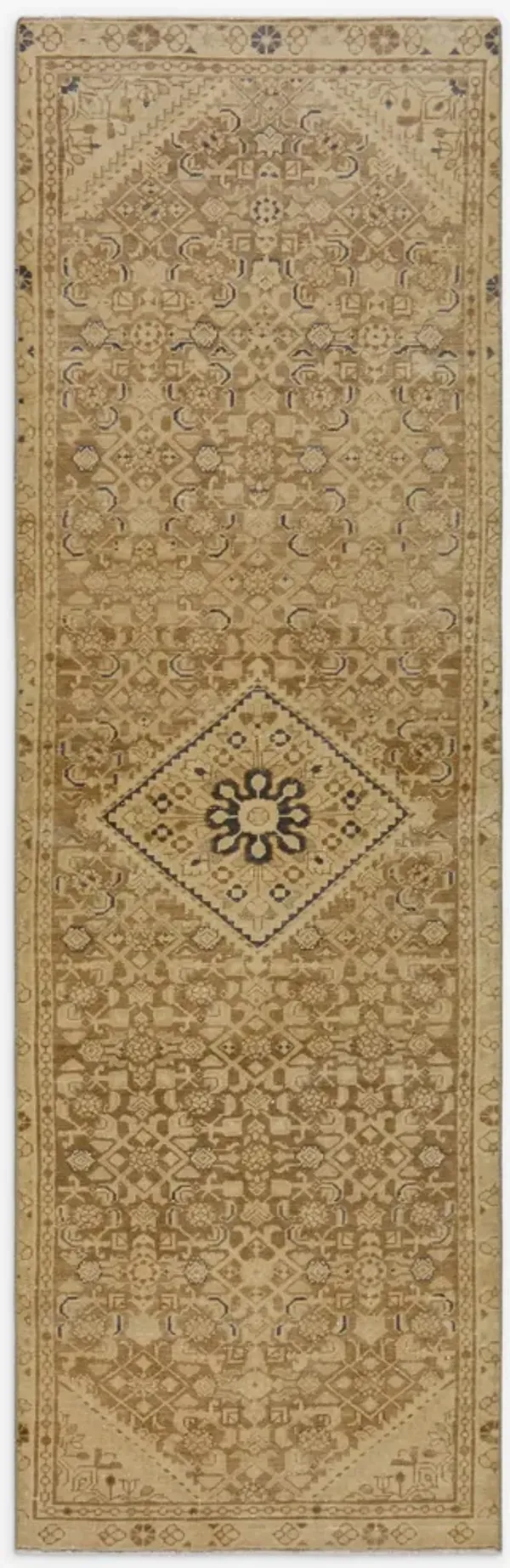 Vintage Turkish Hand-Knotted Wool Runner Rug No. 248 3' x 9'6"