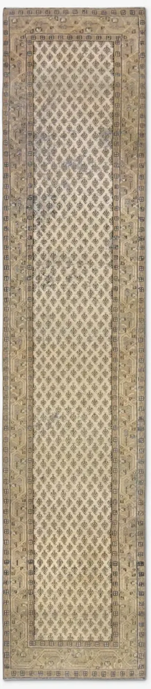 Vintage Turkish Hand-Knotted Wool Runner Rug No. 253 2'5" x 11'2"