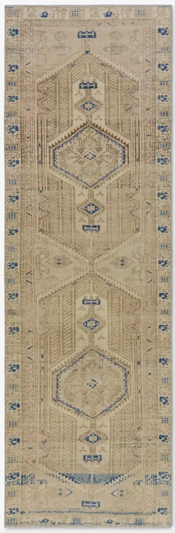 Vintage Turkish Hand-Knotted Wool Runner Rug No. 254 3'3" x 10'3"