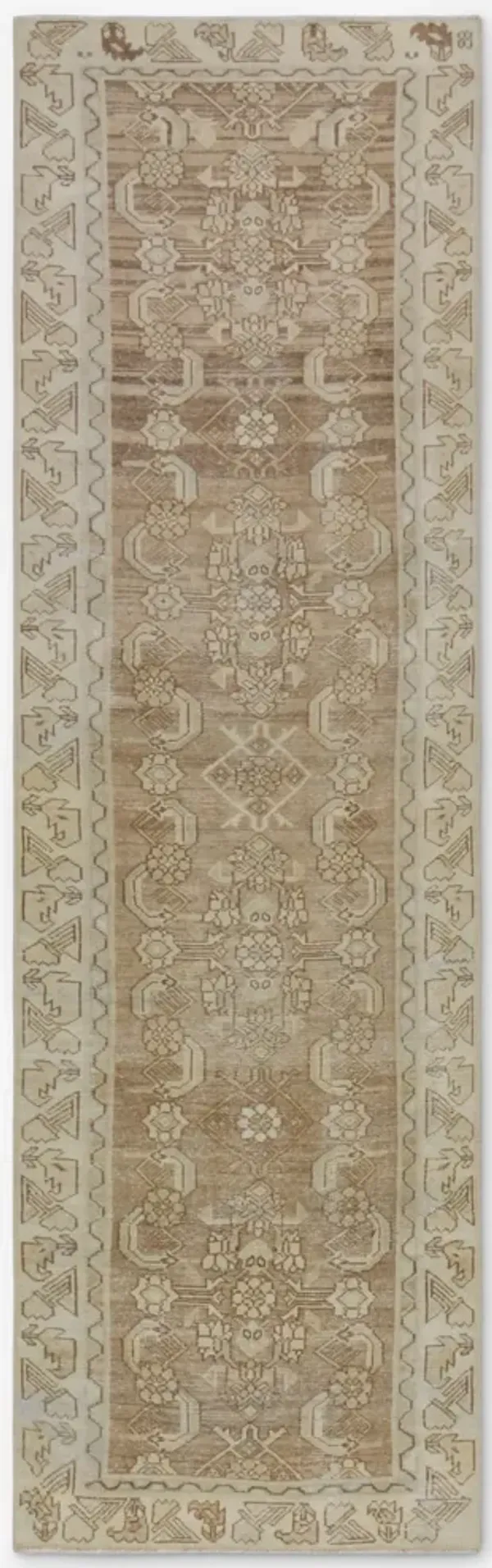 Vintage Turkish Hand-Knotted Wool Runner Rug No. 257 2'9" x 9'