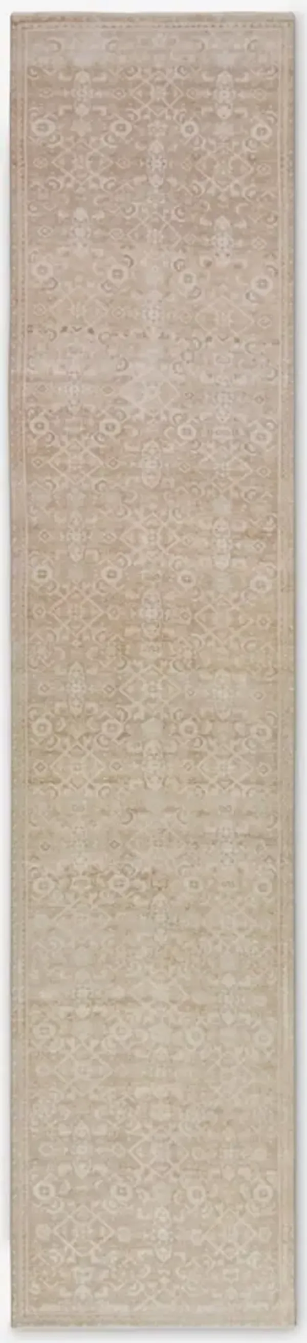 Vintage Turkish Hand-Knotted Wool Runner Rug No. 259 2'8" x 12'5"