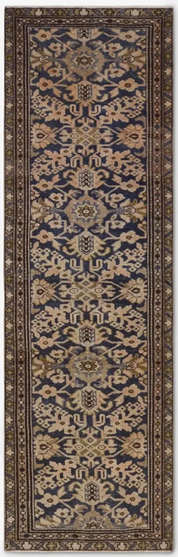 Vintage Turkish Hand-Knotted Wool Runner Rug No. 260 2'10" x 9'3"