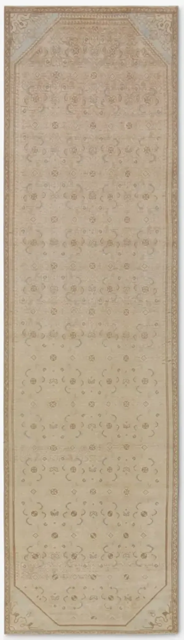 Vintage Turkish Hand-Knotted Wool Runner Rug No. 261 2'7" x 9'4"