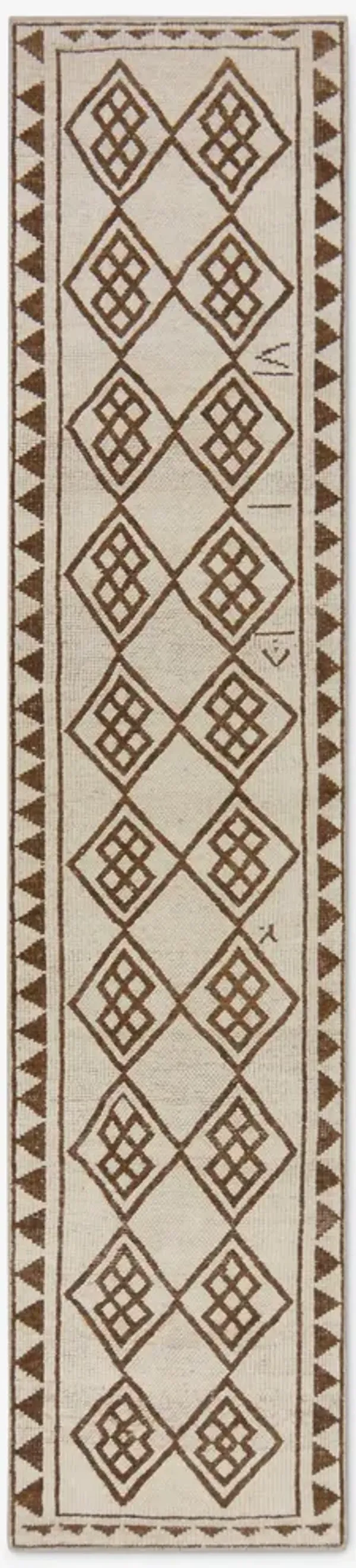 Vintage Turkish Hand-Knotted Wool Runner Rug No. 272 2'7" x 11'4"