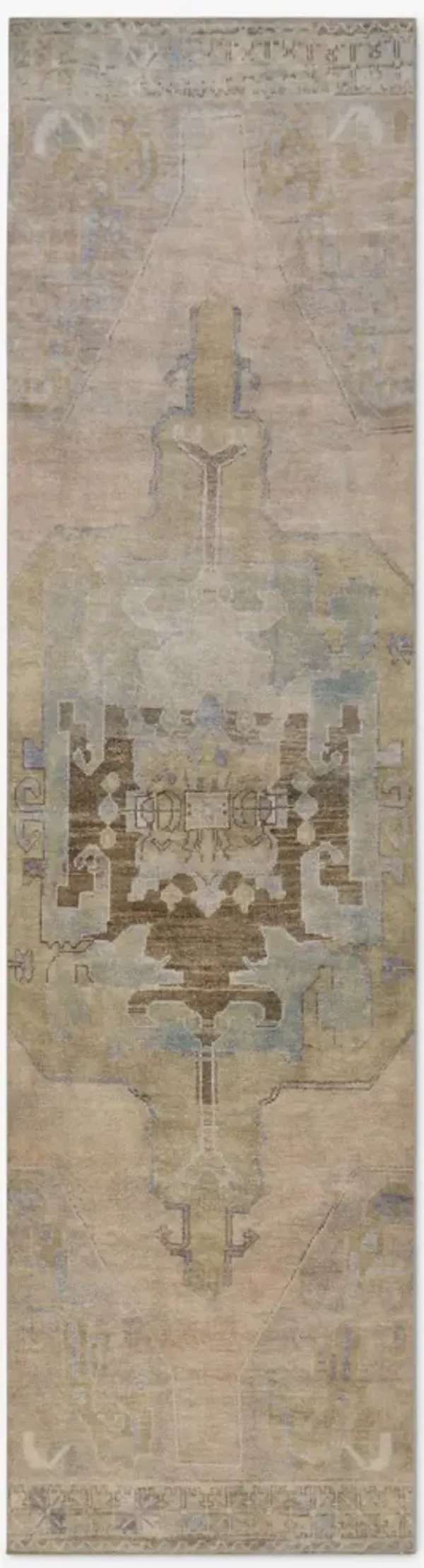 Vintage Turkish Hand-Knotted Wool Runner Rug No. 273 3'1" x 11'5"