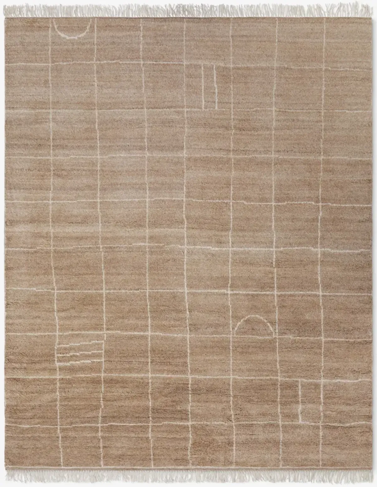 Irregular Grid Hand-Knotted Wool Rug by Sarah Sherman Samuel