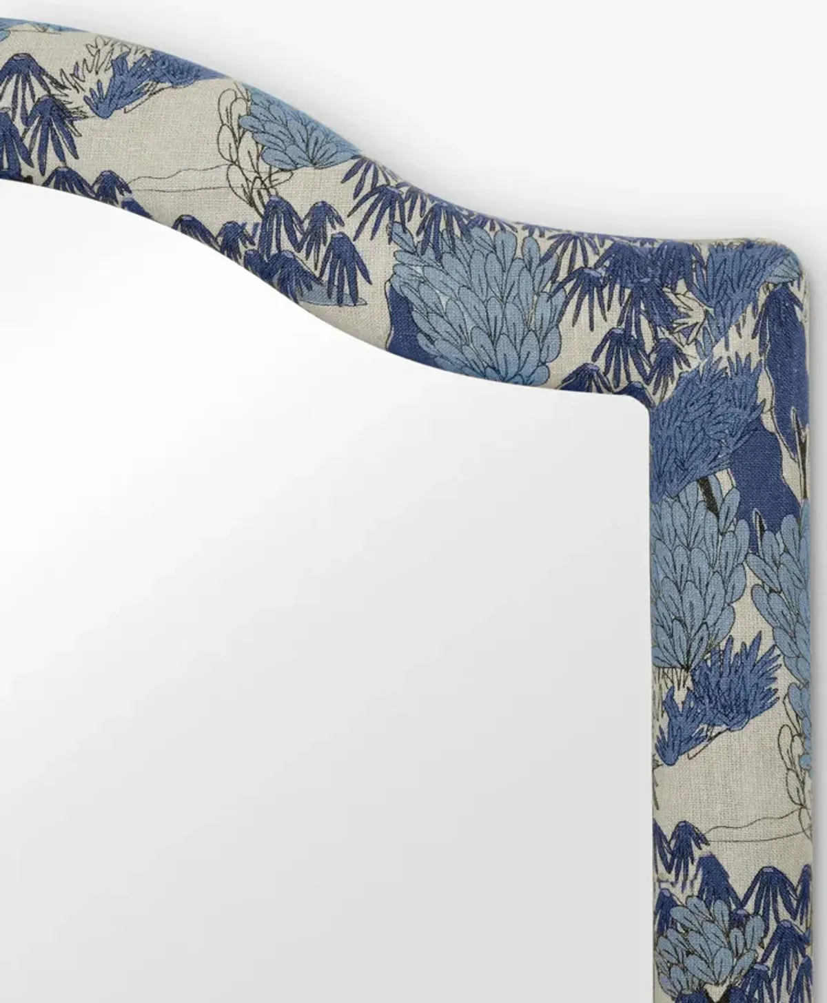 Garden Walk Upholstered Mantel Mirror by Sarah Sherman Samuel