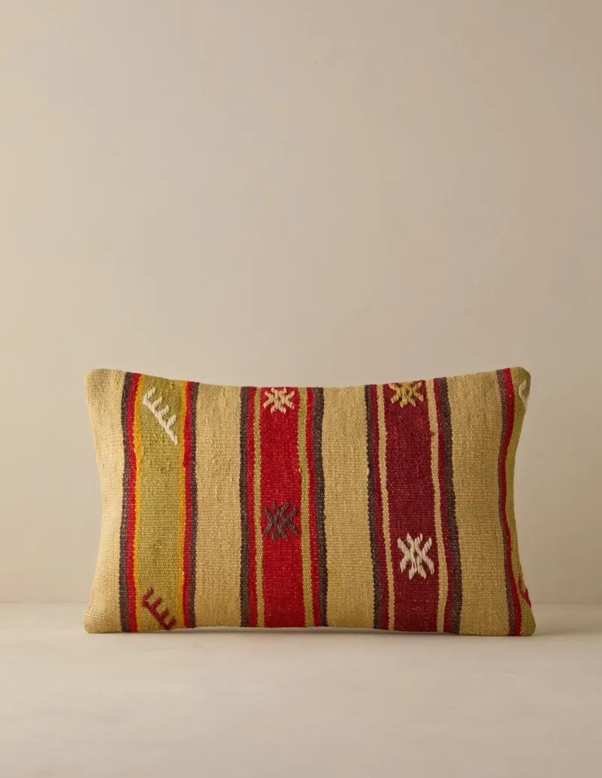 Vintage Lumbar Pillow No. 261, 12" x 20"