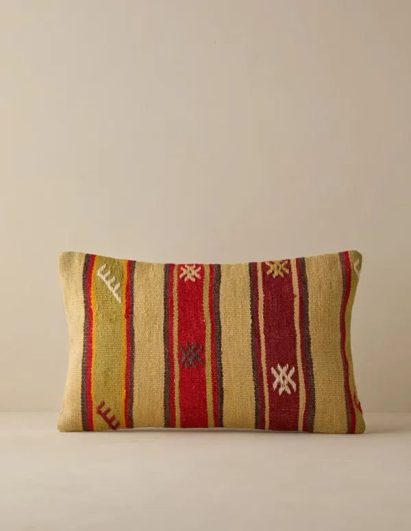 Vintage Lumbar Pillow No. 261, 12" x 20"