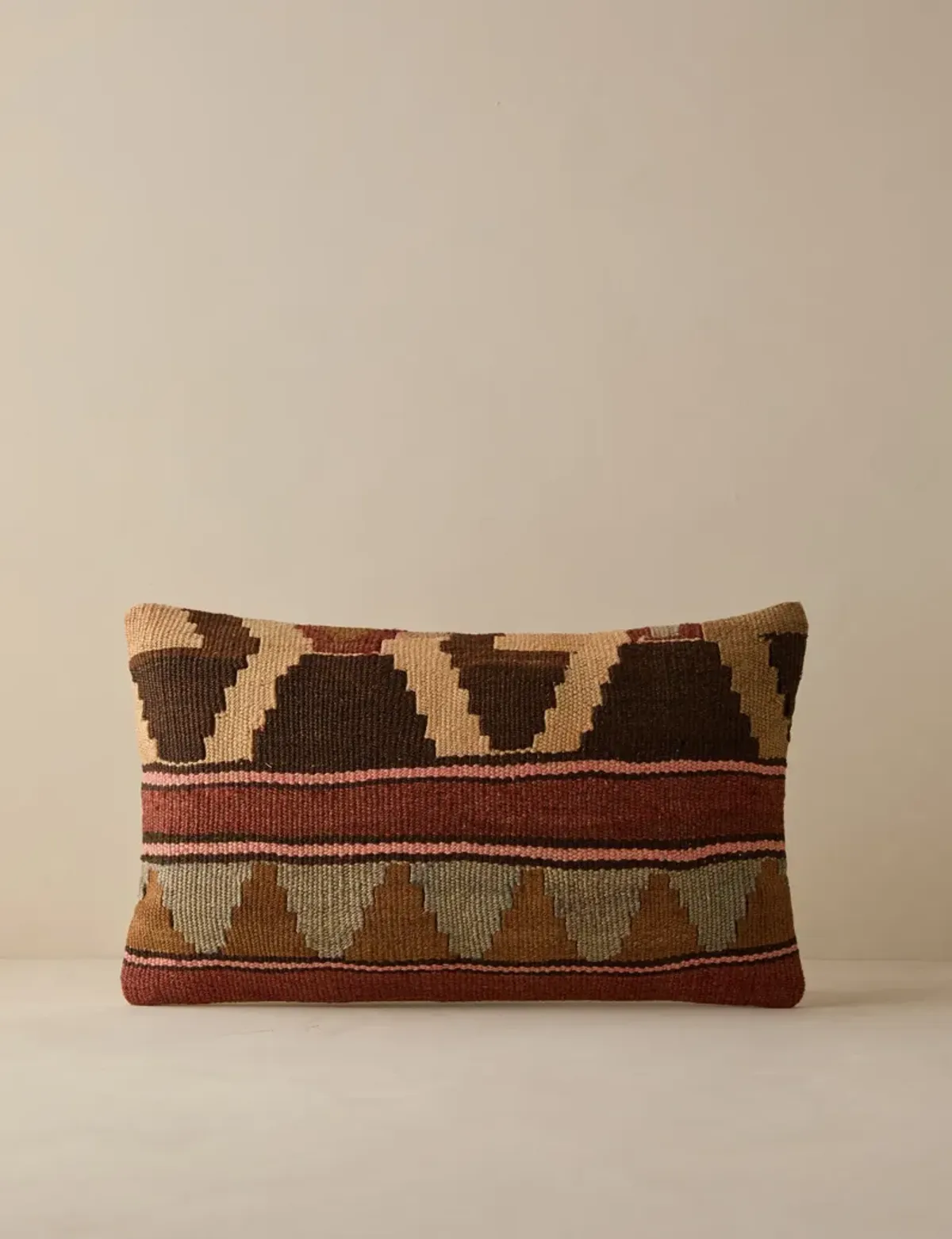 Vintage Lumbar Pillow No. 264 12" x 20"