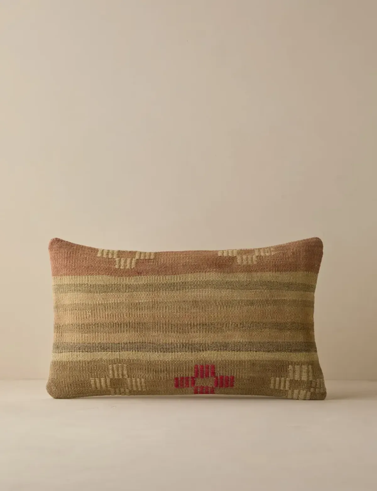 Vintage Lumbar Pillow No. 271, 12" x 20"