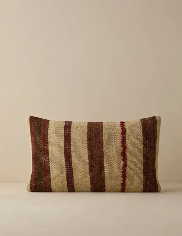 Vintage Lumbar Pillow No. 280, 12" x 20"