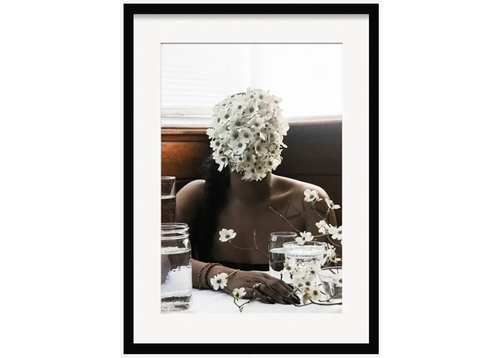 Southern Woman in White Dogwoods Photography Print by Ashley Johnson