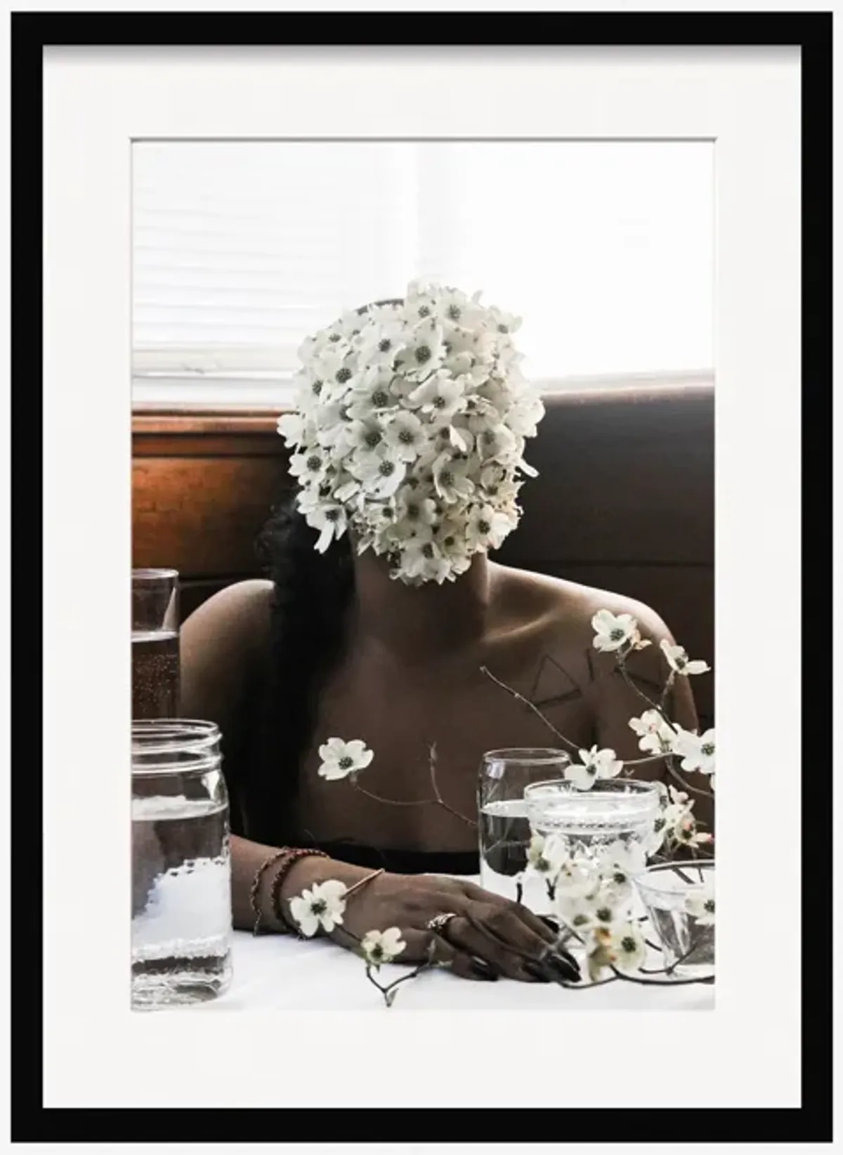 Southern Woman in White Dogwoods Photography Print by Ashley Johnson