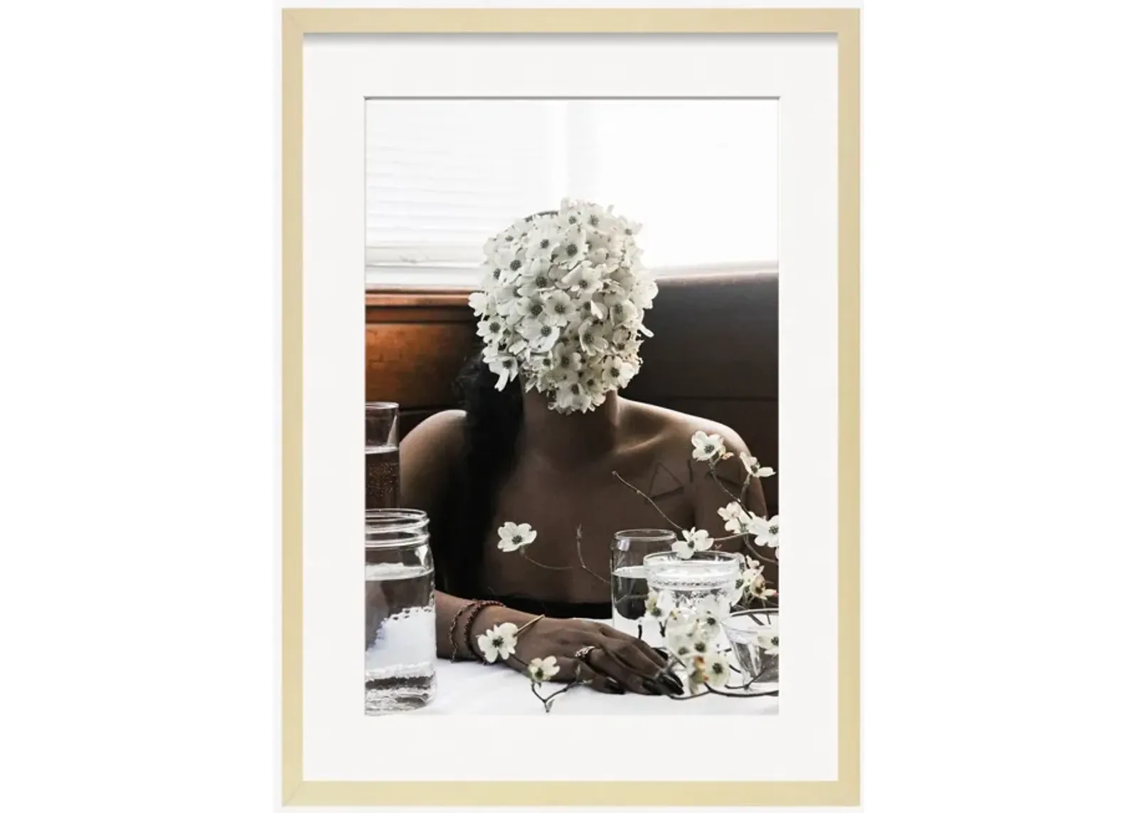 Southern Woman in White Dogwoods Photography Print by Ashley Johnson