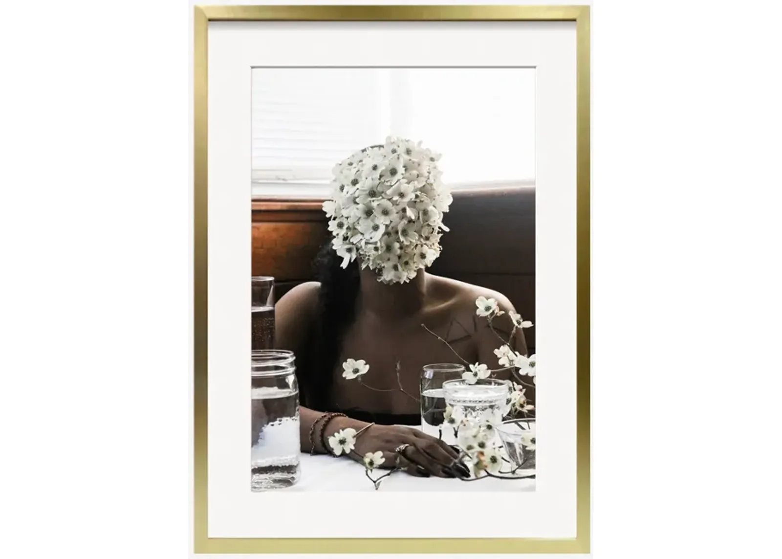 Southern Woman in White Dogwoods Photography Print by Ashley Johnson