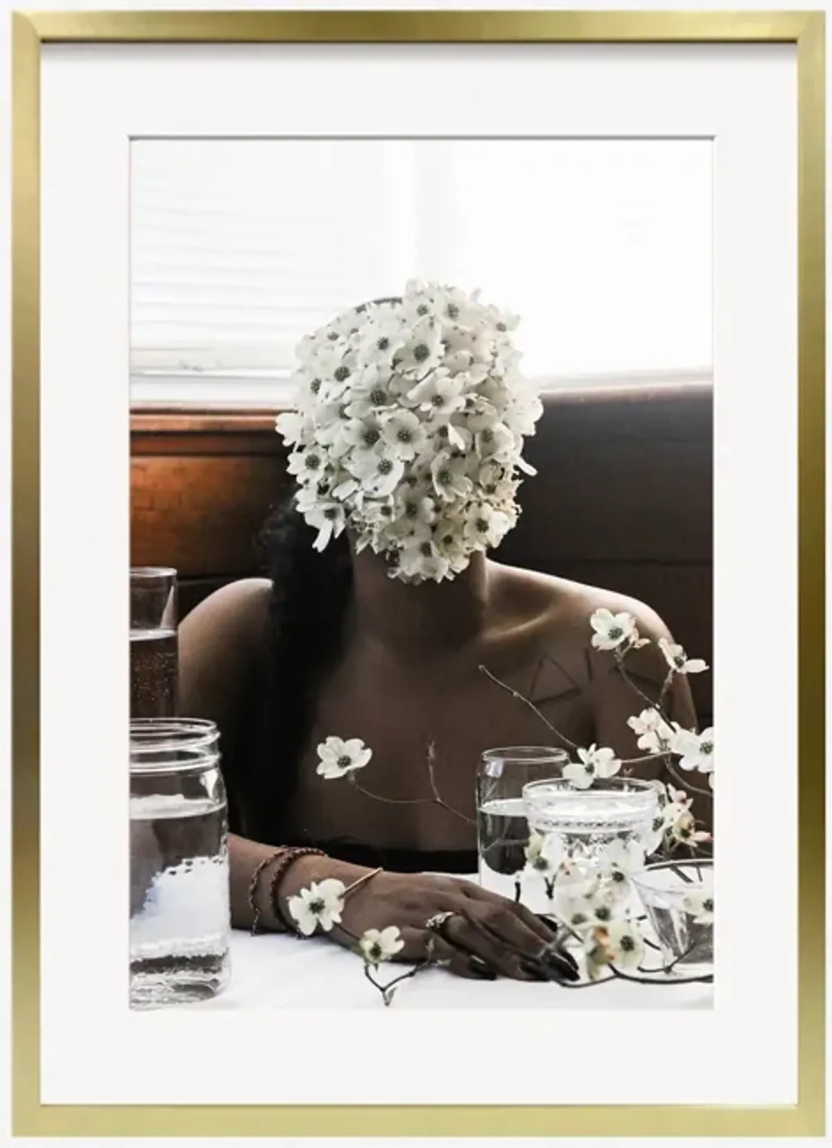 Southern Woman in White Dogwoods Photography Print by Ashley Johnson