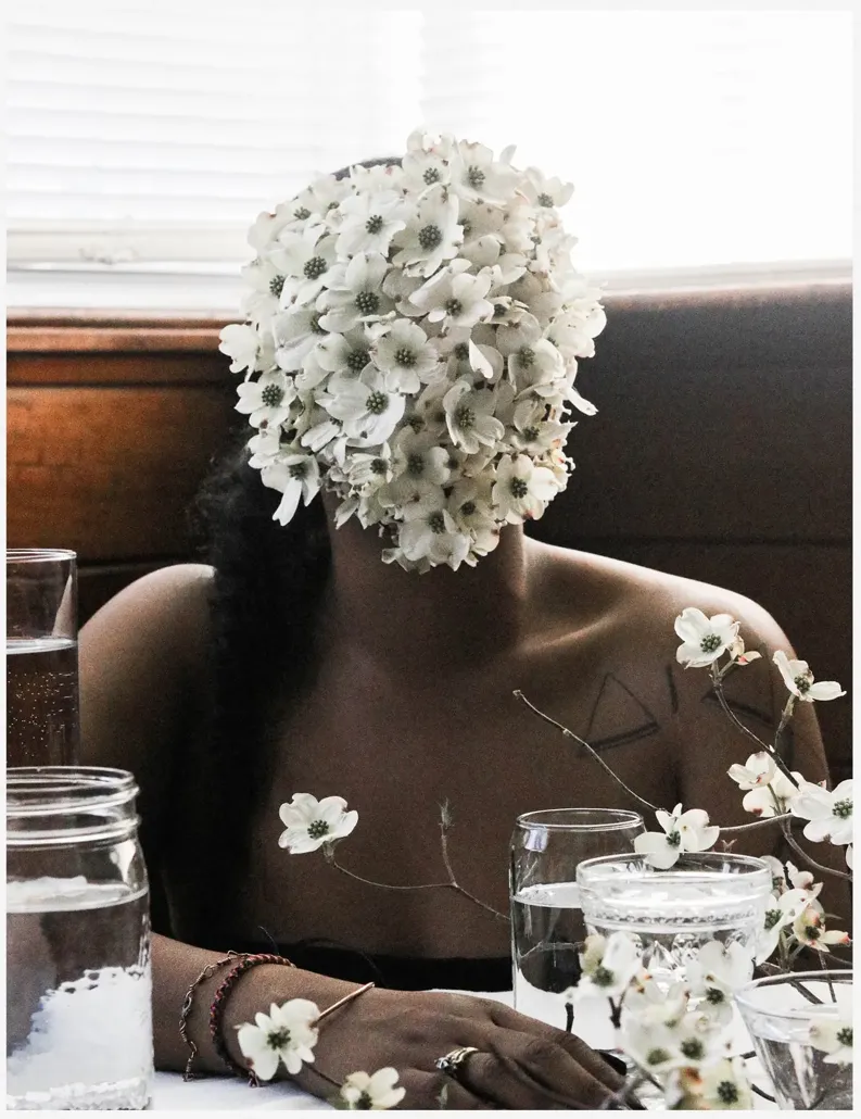 Southern Woman in White Dogwoods Photography Print by Ashley Johnson