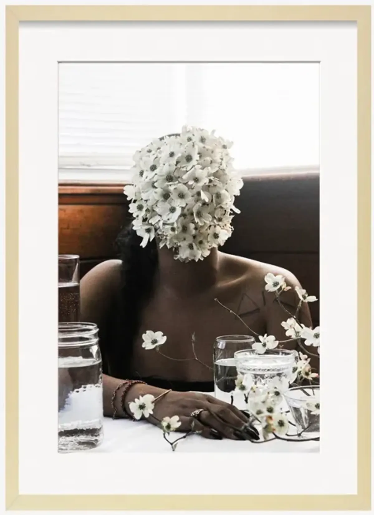 Southern Woman in White Dogwoods Photography Print by Ashley Johnson