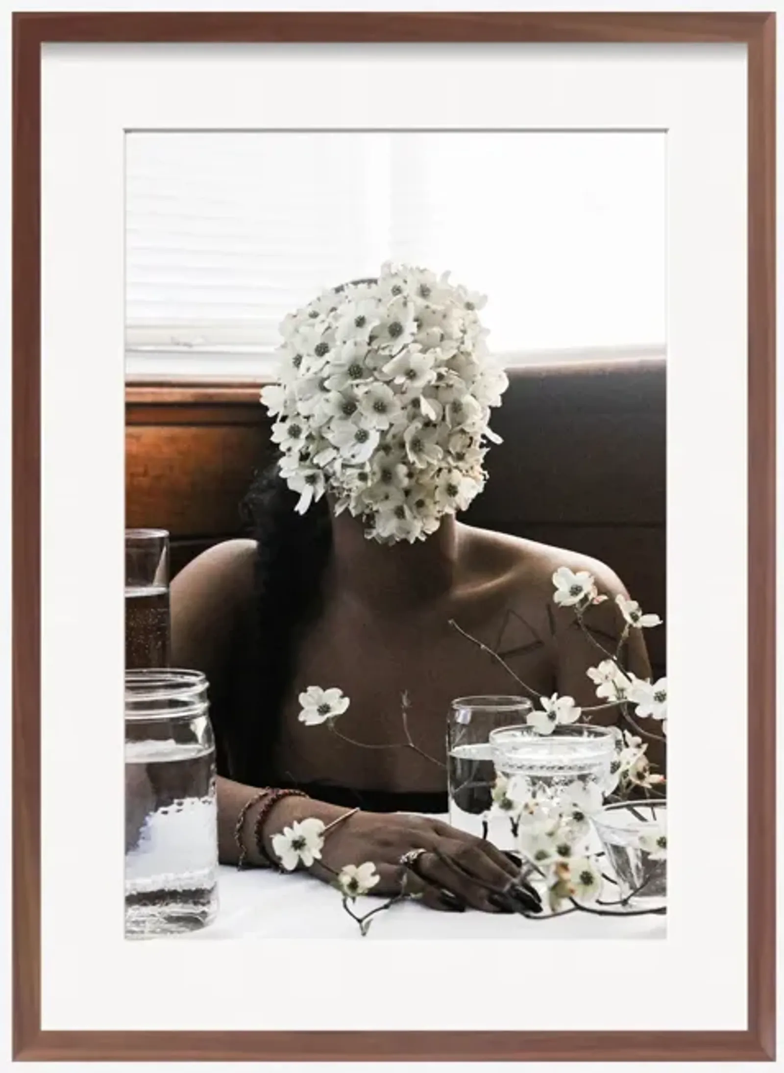 Southern Woman in White Dogwoods Photography Print by Ashley Johnson