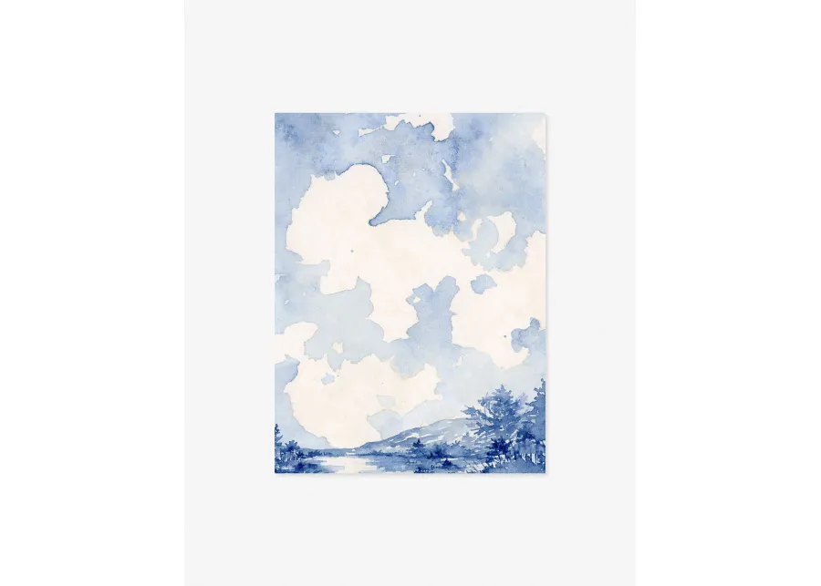 Blue Landscape Print by Laurel-Dawn Latshaw