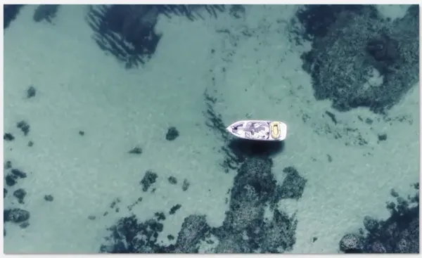 Aerial Ocean Bliss Photography Print by Ingrid Beddoes