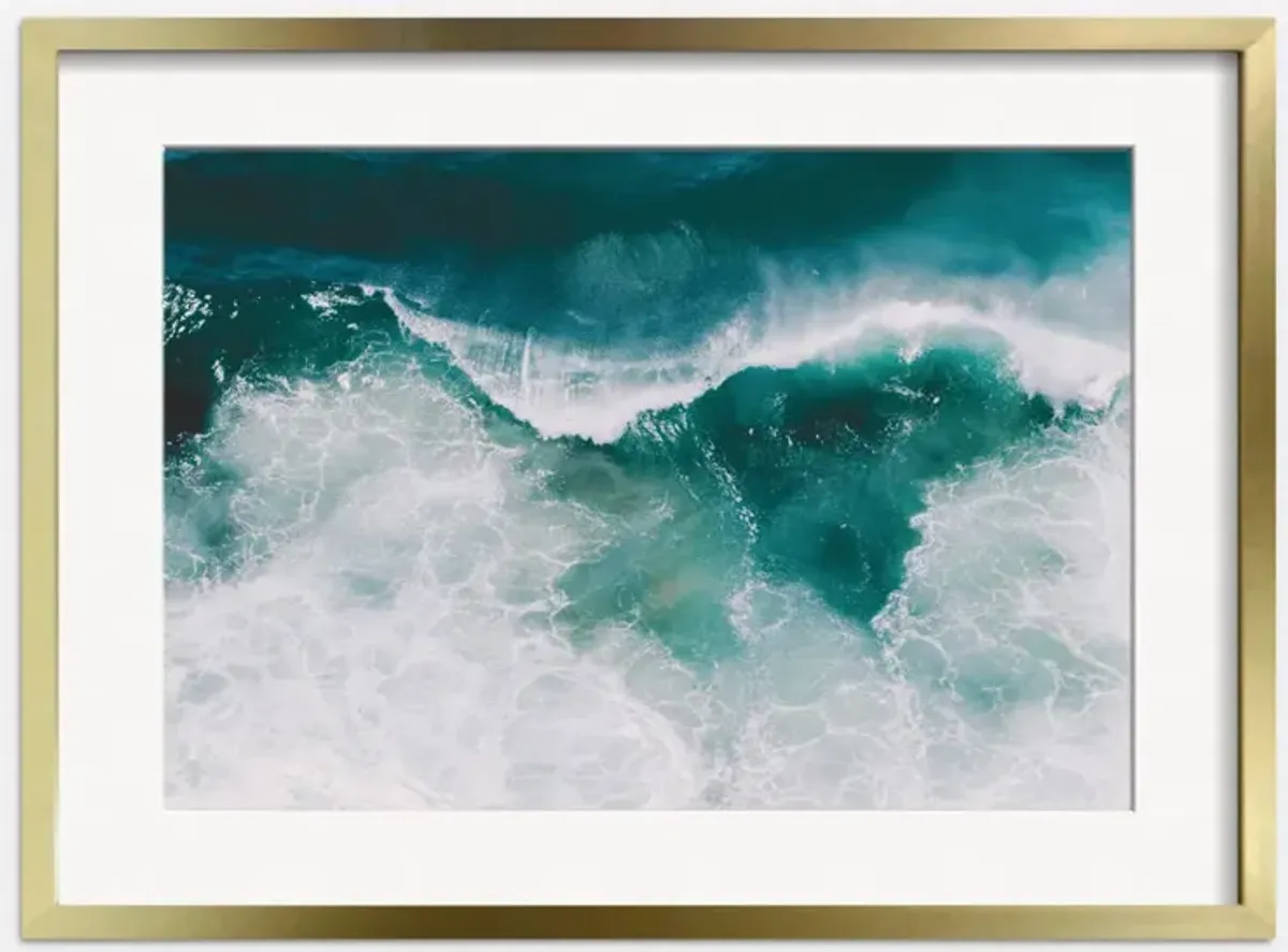 Crashing Waves Photography Print by Ingrid Beddoes