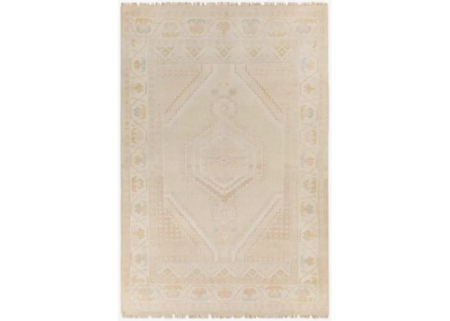 Lotus Hand-Knotted Wool-Blend Rug