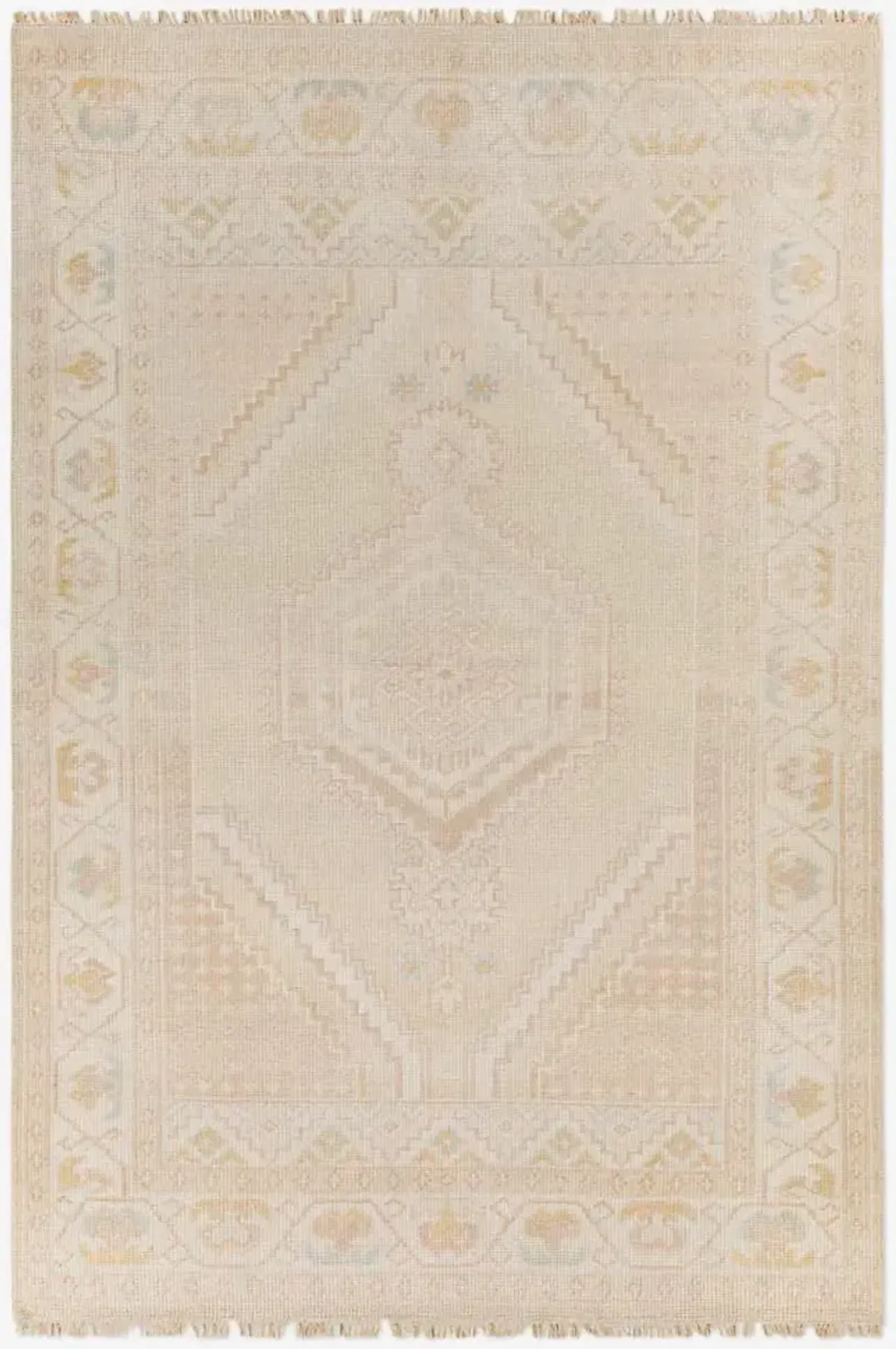 Lotus Hand-Knotted Wool-Blend Rug