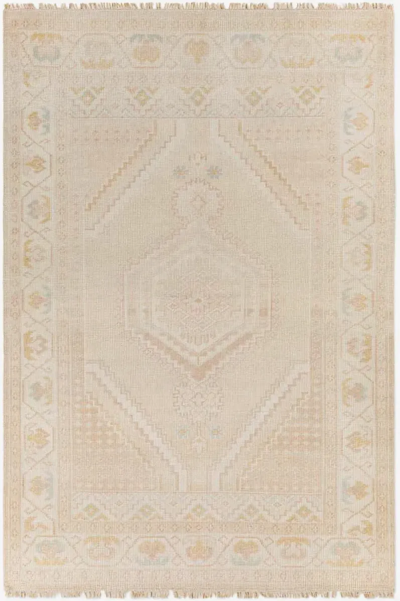 Lotus Hand-Knotted Wool-Blend Rug